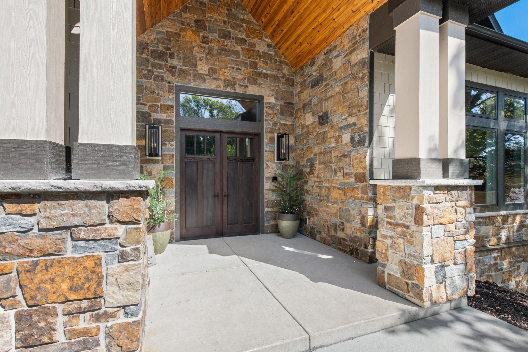 Front entryway of custom home