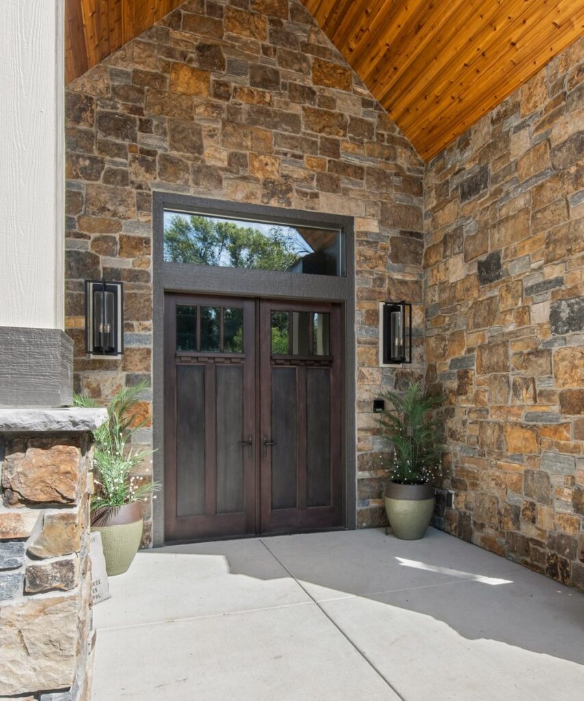 Front entryway of custom home